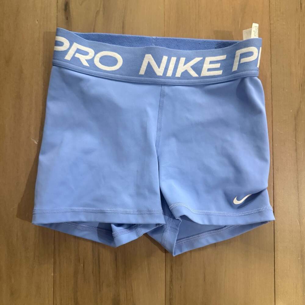 Nike Pro Women's Light Blue Athletic Shorts